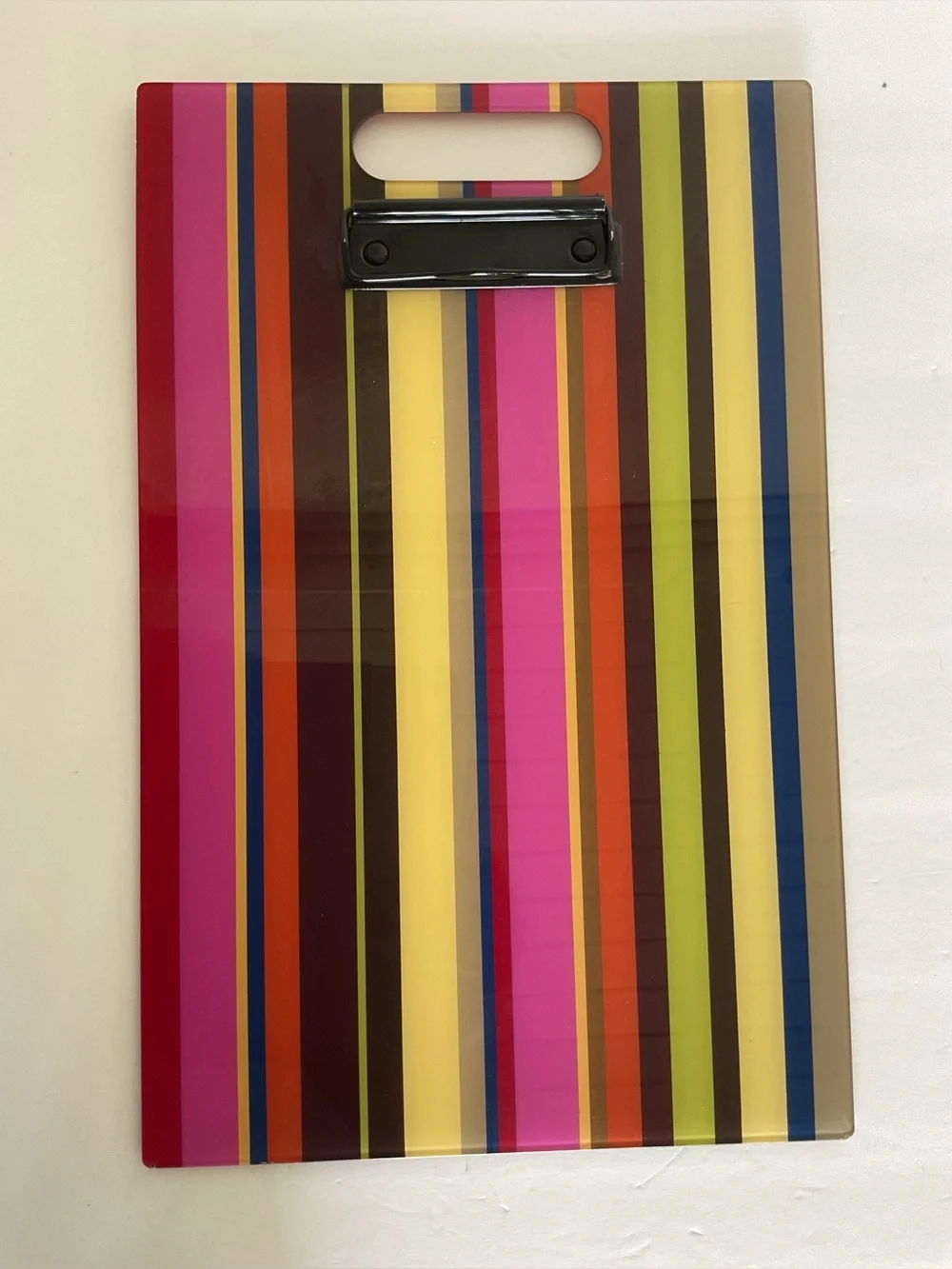 Rainbow Stripe Acrylic Clipboard